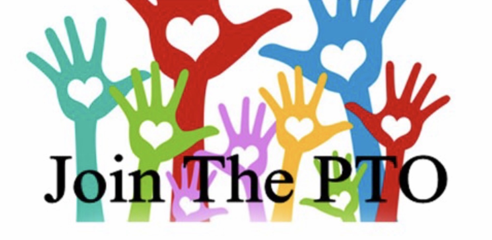 Hands with hearts, saying Join The PTO