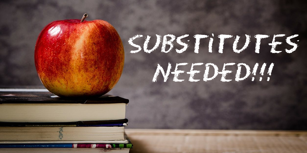 Substitutes Needed image with apple